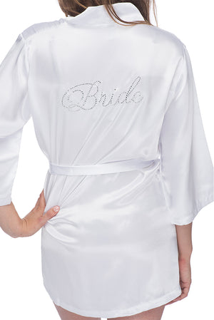 Satin Flower Girl Robe with Title on Back