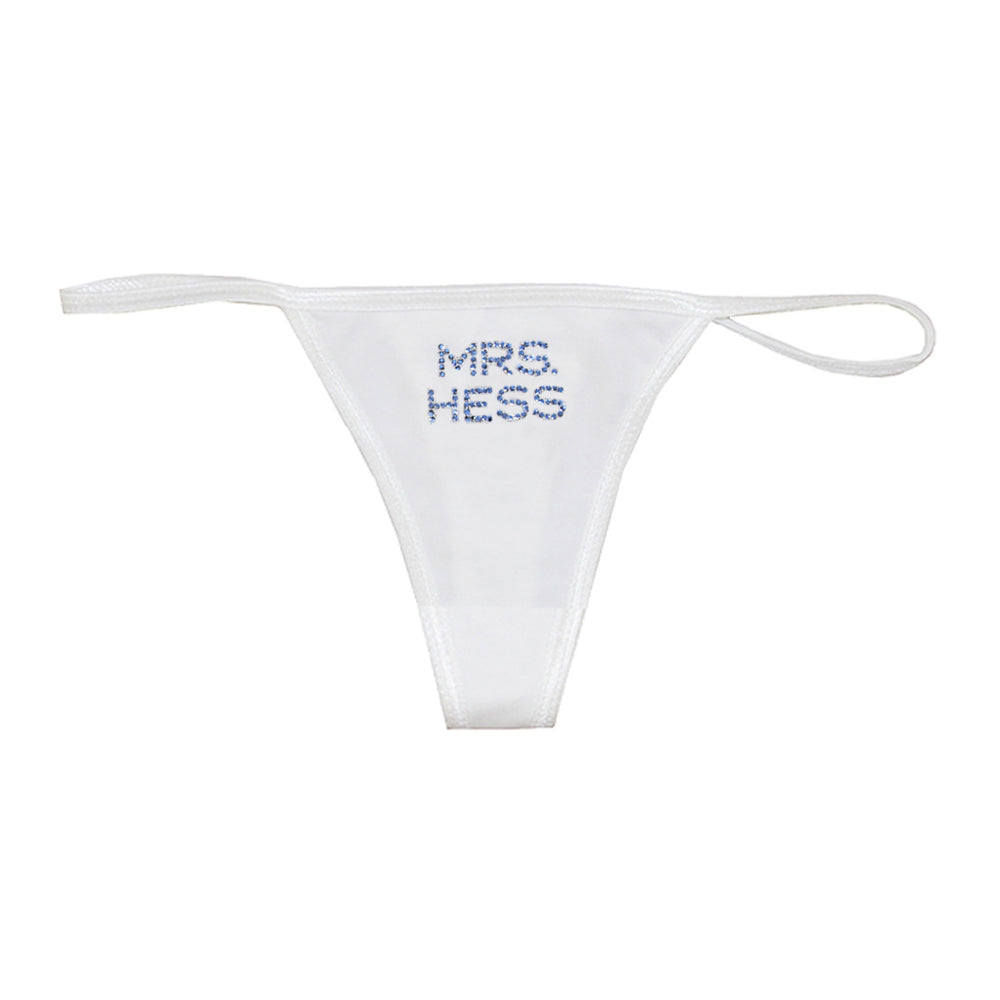 Personalized Mrs. Thong with Swarovski Crystals