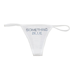 Rhinestone Something Blue Bridal Thong