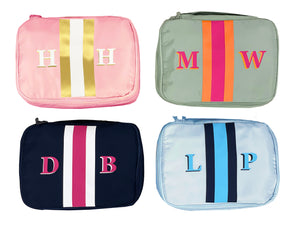Personalized Shadow Stripe Cosmetic Bag