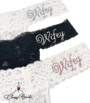 Wifey Darling Lace Bridal Thong - Honeymoon Collection