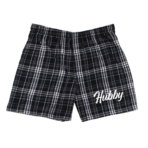 Hubby Boxers, Hubby Gift, Groom Underwear, Hubby Underwear, Flannel Boxers