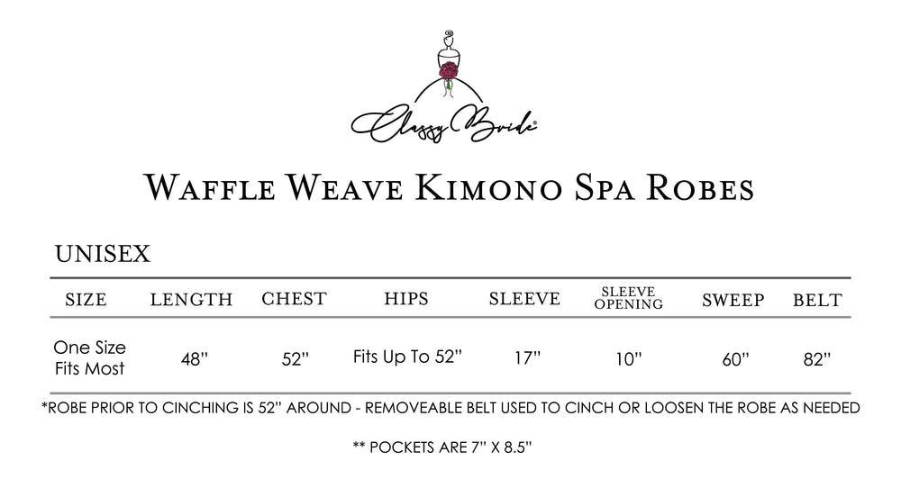 Bride and Groom Waffle Weave Spa Robe Set