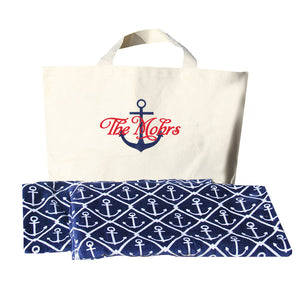 Personalized Anchor Beach Bag and Towel Set
