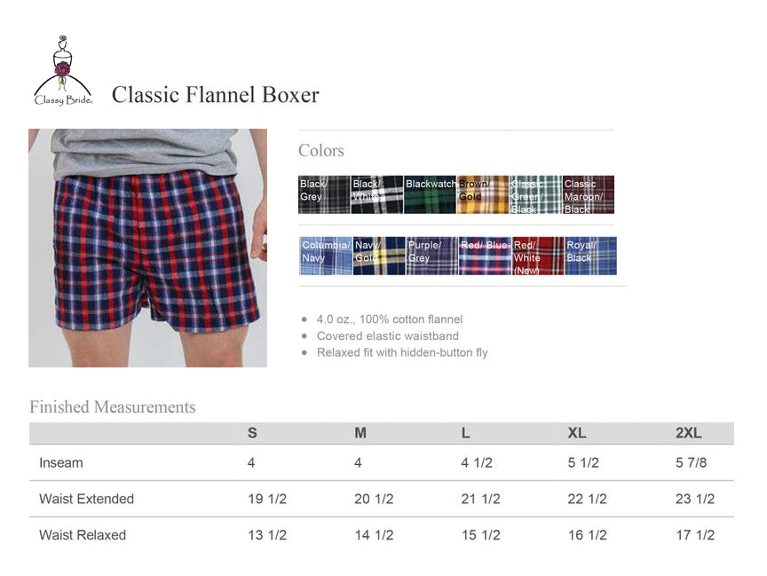 Personalized Mr. and Mrs. Flannel Boxer Set