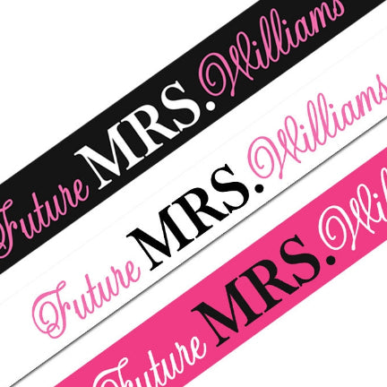 Personalised Engagement Sash Future Mr and Mrs getting Married Just Engaged