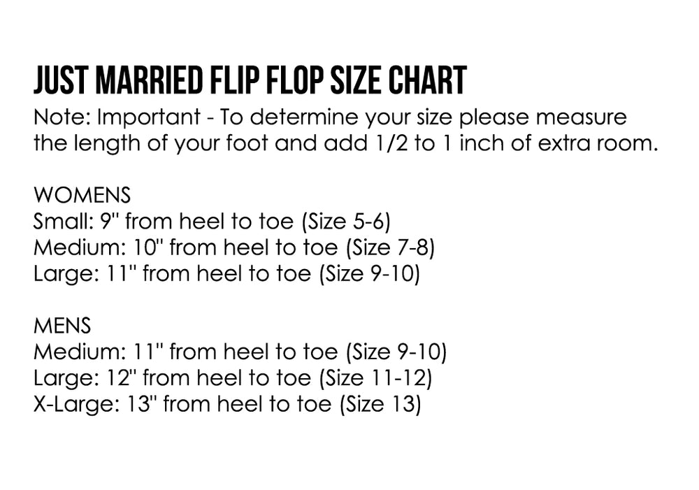 Just Married Flip Flops - Black