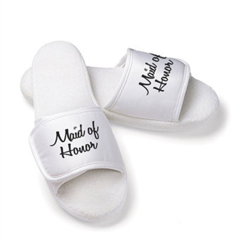 Maid of Honor Slippers with Bling Accent