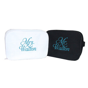 Personalized Mr. and Mrs. Toiletry Bag Set