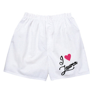 Personalized "I LOVE" Boxer Shorts