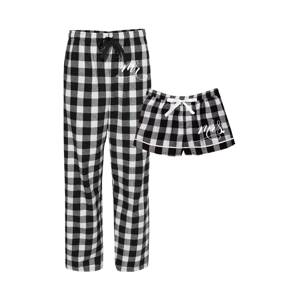 Personalized Flannels, Bride and Groom Pajamas, and Mrs