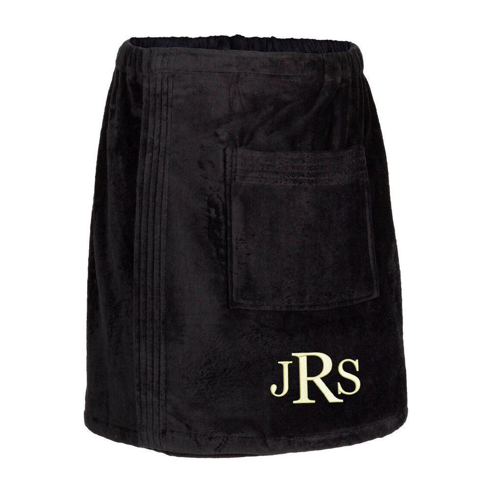 Monogrammed Mens Premium Terry Velour Bath Wrap