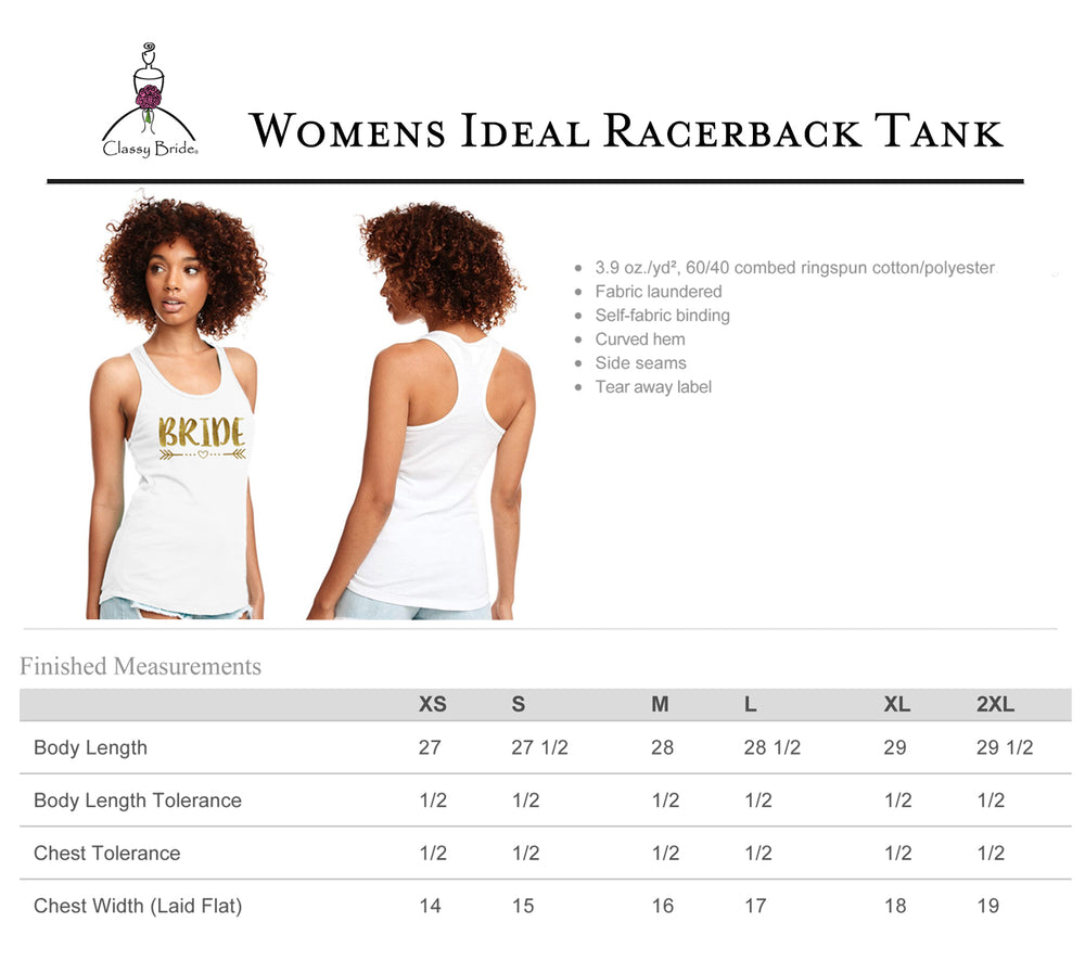 
            
                Load image into Gallery viewer, Bride Glitter Racerback Tank Top
            
        