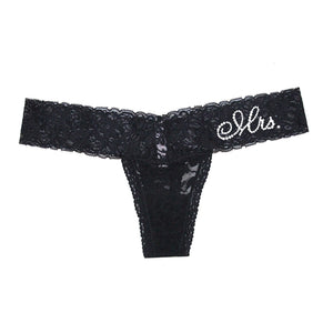 Mrs. Lace Thong, Mrs. Underwear, Honeymoon Underwear, Just Married Underwear