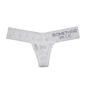 Something Blue, Bridal Shower Gift, Bridal Underwear, Bride Gift, Bridal Thong