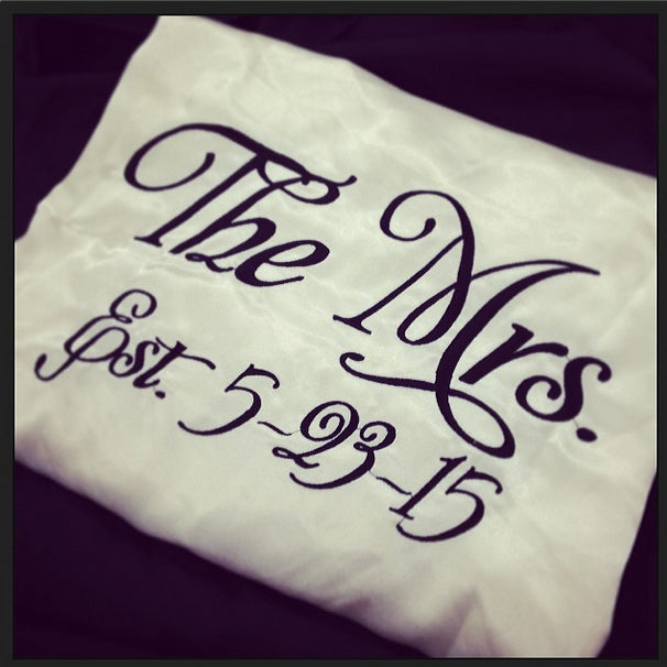 The Mrs. Satin Robe with Wedding Date
