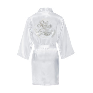 Custom Rhinestone Mrs. Bridal Robe