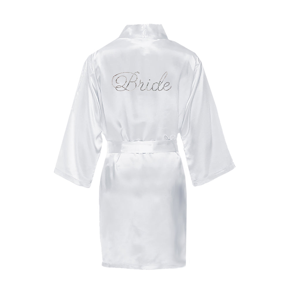 Monogrammed Satin Girls Robe