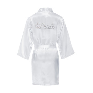 Monogrammed Satin Girls Robe
