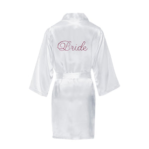 Satin Flower Girl Robe with Title on Back