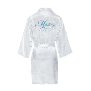 Mrs. Satin Robe with Rhinestone Accent