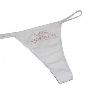 Personalized Mrs. Thong with Swarovski Crystals