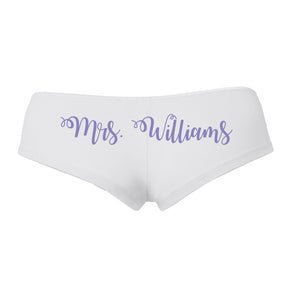 Personalized Mrs. Bridal Boyshorts, Bridal Underwear, Bridal Lingerie –  Classy Bride