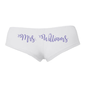 Personalized Mrs. Bridal Boyshorts