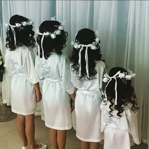 Rhinestone Flower Girl Robe