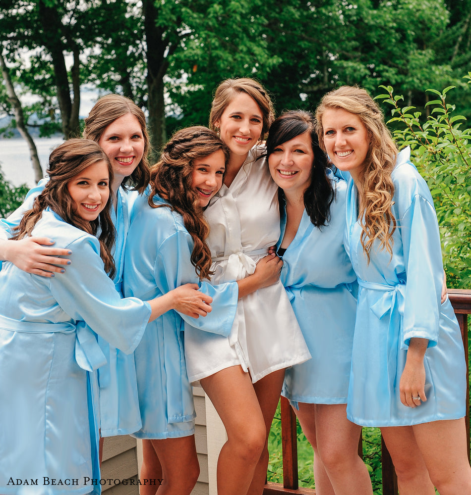 Luxe Satin Bridal Robe - Solid