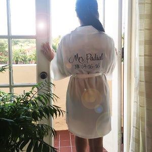 Personalized Mrs. Satin Bridal Robe