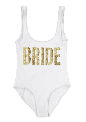 BRIDE Glitter High Cut One Piece Swimsuit