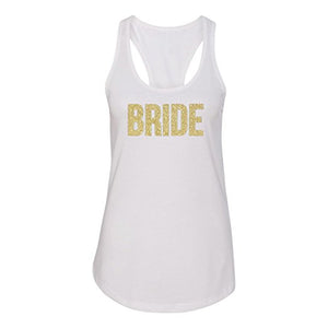 Bride Glitter Racerback Tank Top
