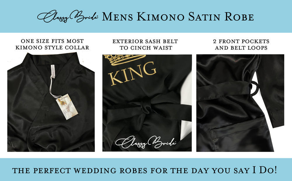 
            
                Load image into Gallery viewer, King and Queen Satin Robe Set
            
        