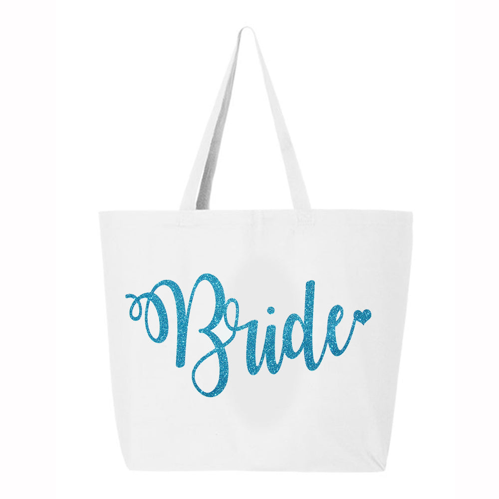Something Blue, Bride Tote Bag, The Bride's Bag, The Bride Bag, Bride Glitter Tote Bag
