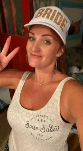 Bride Glitter Trucker Hat