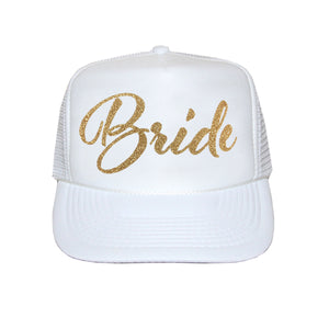 
            
                Load image into Gallery viewer, Bride Script Trucker Hat
            
        