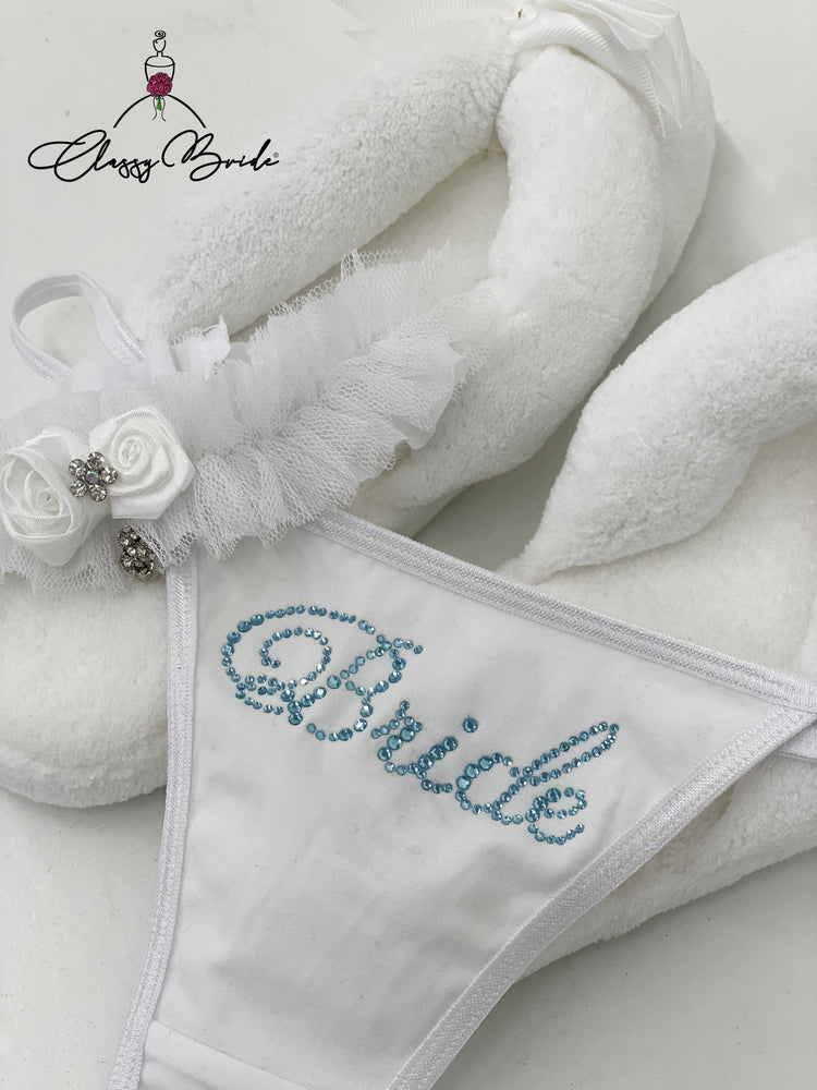 Rhinestone Bride Thong
