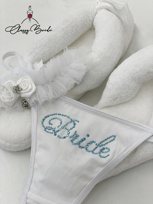 Rhinestone Bride Thong