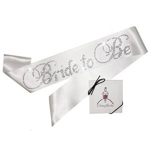 Rhinestone Bride to Be Sash