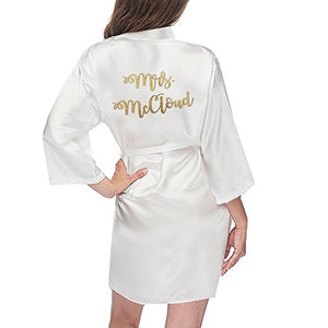 Custom Printed Mrs. Robe - KNEE LENGTH