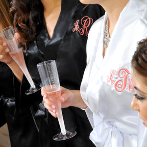 Monogrammed Satin Robe