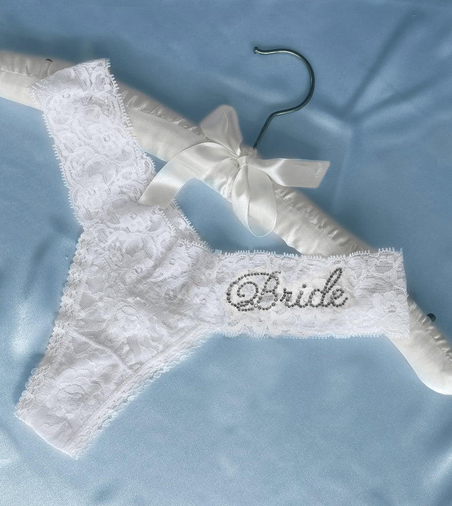 Personalized wedding lace Bridal Panties, custom Bridal Shower