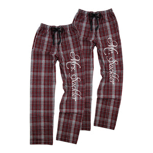 
            
                Load image into Gallery viewer, Mr. and Mrs. Flannels, Mr. and Mrs. Pajama Pants, Custom Mr. and Mrs. Pajamas
            
        