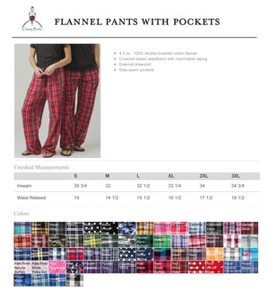 Classy Bride Flannel Pants, Personalized Flannel Pants