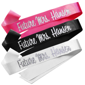 Personalized Future Mrs. Glitter Sash