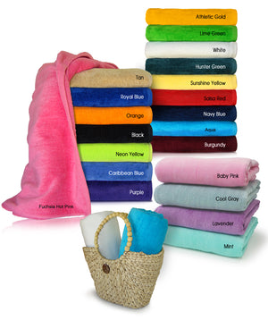 Mr. and Mrs. Towel Set - Black and Turquoise