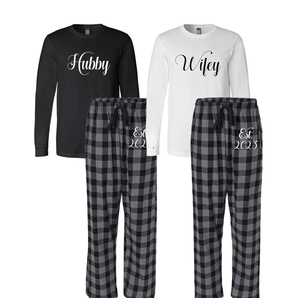 Wifey and Hubby Pajama Set - Established
