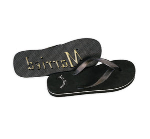 Just married flip flops his hotsell and hers