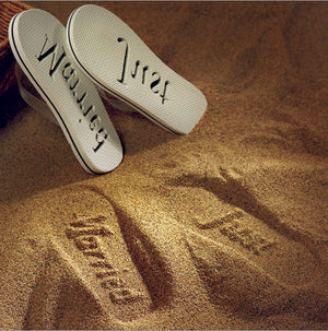 Just married flip flops his hotsell and hers